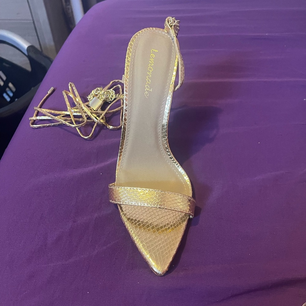 Gold heels